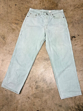 Levi’s 560 Loose Fit Jeans 38x30 Mint Green Pastel Denim Vintage Y2K